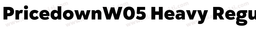 PricedownW05 Heavy Regular字体转换